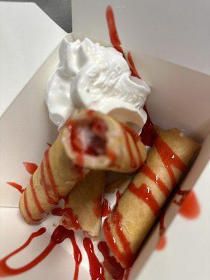 Strawberry cream cheese lumpia