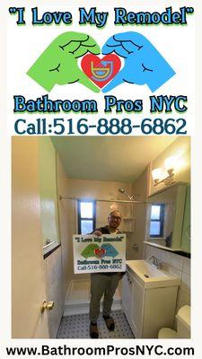 I Love MY Bathroom Pros NYC 1-Day Tub to Shower Remodel / Renovation