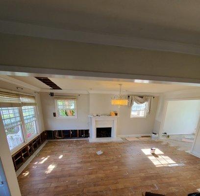 Slab leak re-routed and floor going in. Next, Drywall.