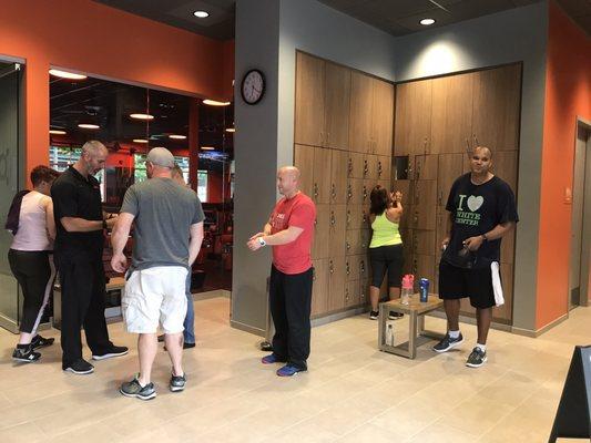 Lobby and locker area