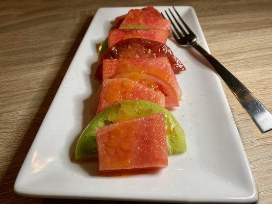 Watermelon and tomato salad special.