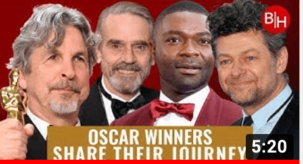 OSCARS WINNERS SHARE AT THE MASTERCLASSES. See Video https://youtu.be/DlKK0NLim4c