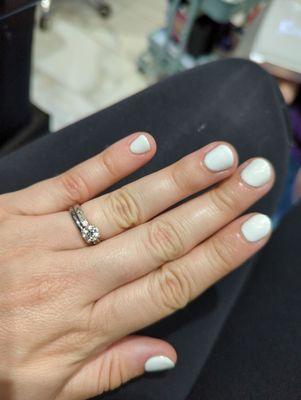 Gorgeous white gel nails!