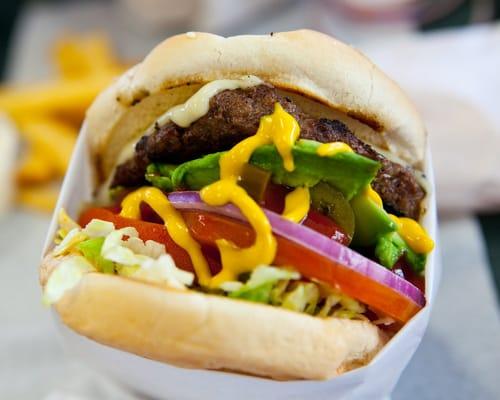 Avocado Swiss Burger w/ Jalapenos