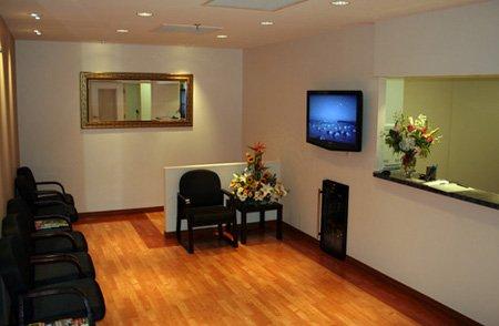 Comfortable reception area with snacks, coffee / beverages, movies, and more)