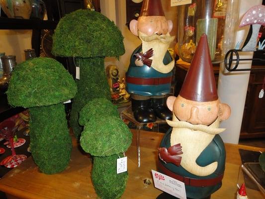 Metal gnome watering cans are just some of the fun garden items we carry.  They are functional and fun.