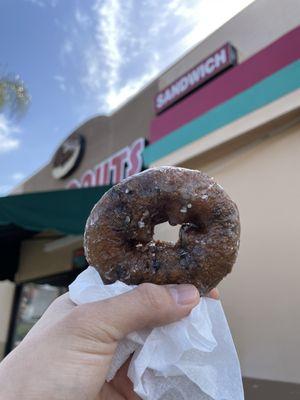 The famed blueberry donut