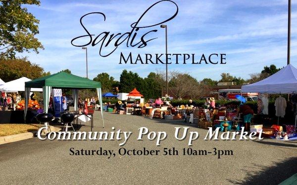 FREE Community Pop Up Market is the first Saturday of the month!