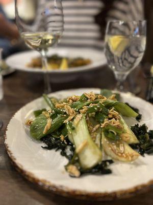 Bok choy salad with ramen noodle crunch.  Was seriously hoping this would have been better, good idea!