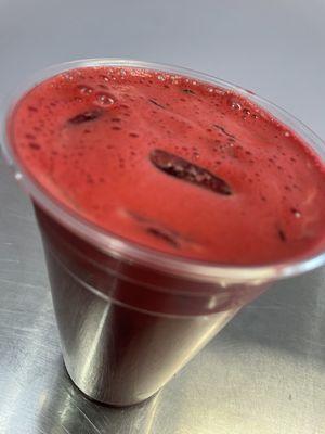 The Crazy Juice is the best! Blend of Beets, Ginger & Apple. Semi Sweet & Satisfying