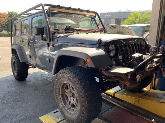 Got death wobbles on your Jeep Wrangler? We can fix that! We specialize in suspensions...