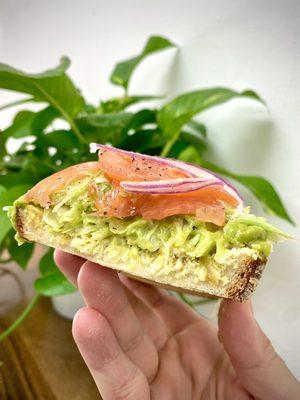 Chicken salad avocado toast!