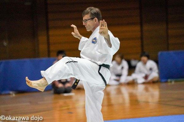 Instructor competing in a patterns tournament