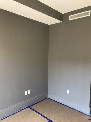 Related Painting makes painting looks easy. This wall was professionally done. we made sure flooring and working space was covered & secured