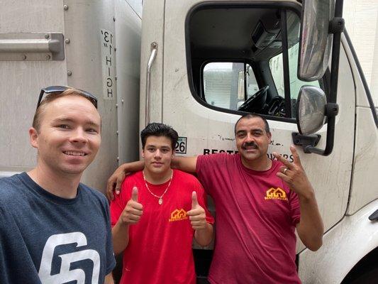 Alex and Ernie for Best Fit Movers doing an exceptional job. Thanks.