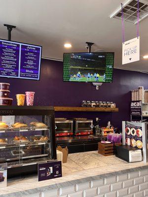 Watch a little football   while waiting for your order