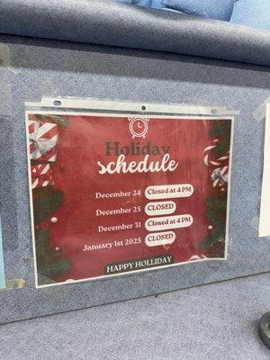 Holiday hours 12.10.24