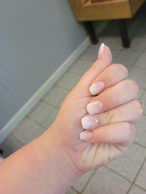 French ombre with bling