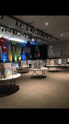 Sanctuary decorated for the Kid's Art Show!