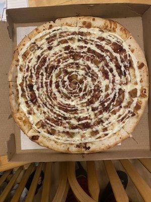 Chicken bacon ranch Pizza