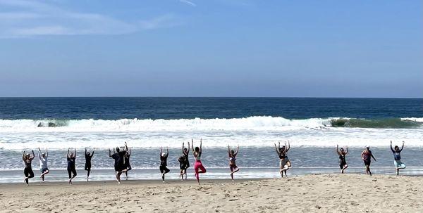 Beach Yoga class;)