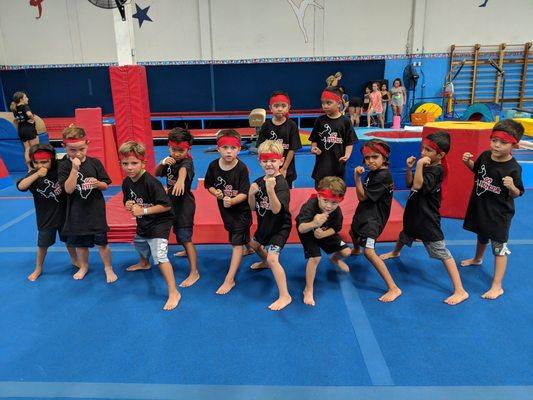 Try a free class in our popular NINJA KIDS class, obstacle training while learning the foundation of gymnastics!