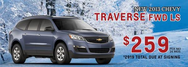 New Re-designed 2013 Traverse lease