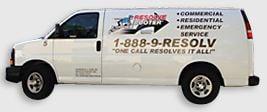 The Resolve Rooter work van.