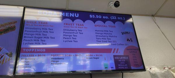 new boba menu