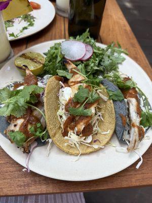 Catch of the day fish tacos.