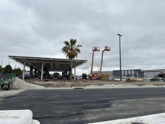 Construction at the gas station