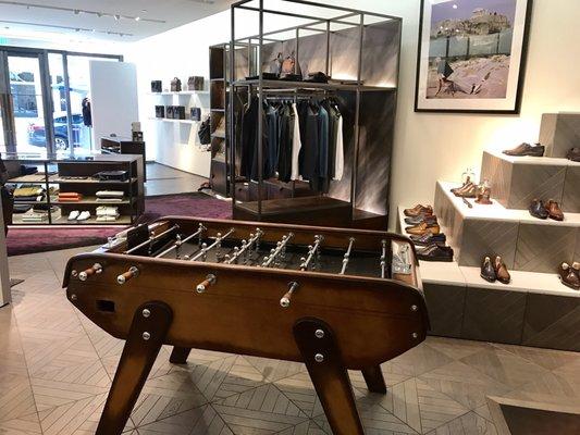 Nice leather fooseball table--$29,000.