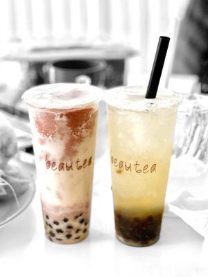 Lychee Slush and Red Bean Smoothie | ig: eats.w.eva