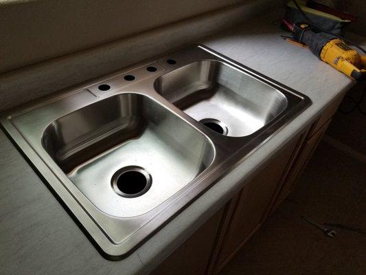 kitchen sink install