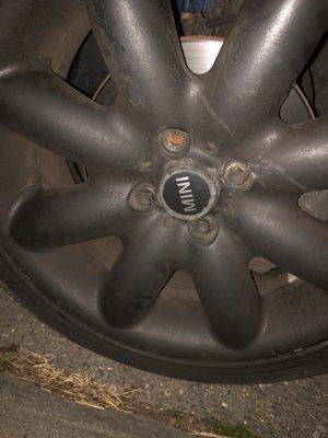 Missing a lug nut that bolts on the tire