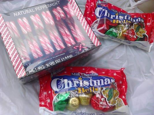 Candy canes and chocolate bells...