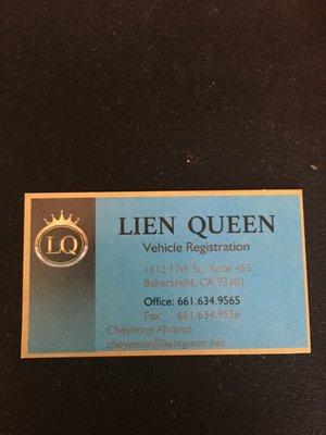 Lien Queen Registration