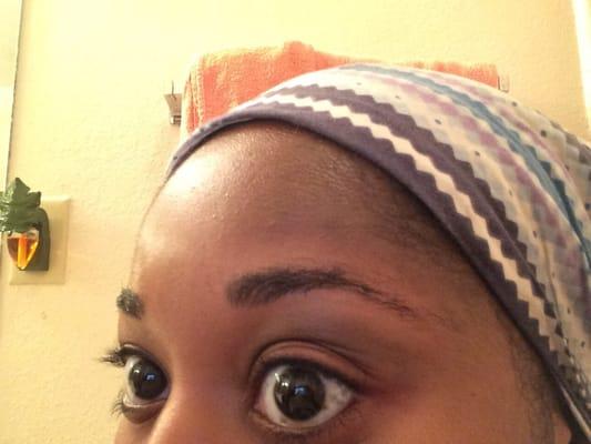 Look at this shit don't waste your money the lady made my eyebrows THIN AND UNEVEN !