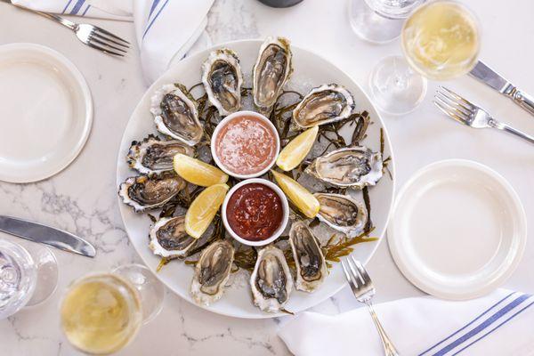 oysters on the half shell