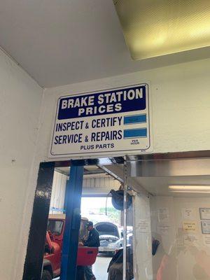 Brake inspection price