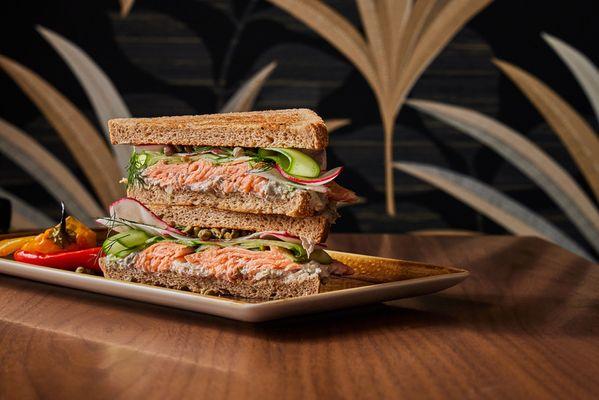 House-Smoked Steelhead Trout Sandwich