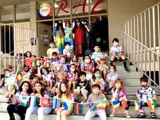 Happy & inspired RAZ Art Summer Art Campers & counselors from "touring" Middle East -- week 1, 2021