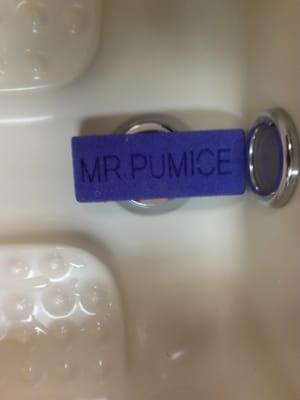 Mr. Pumice keeps feet smooth