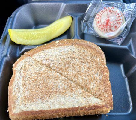 Egg salad sandwich on toasted wheat bread