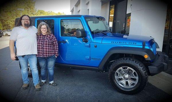 Thanks David! We know you guys will enjoy this one as much as the 2002 Wrangler you traded in. Congratulations, and thanks again!