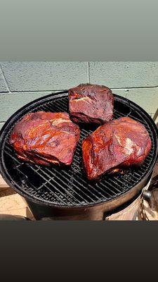 Pork Butts Ready For Wrap