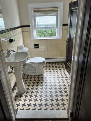 Half bathroom conversion before