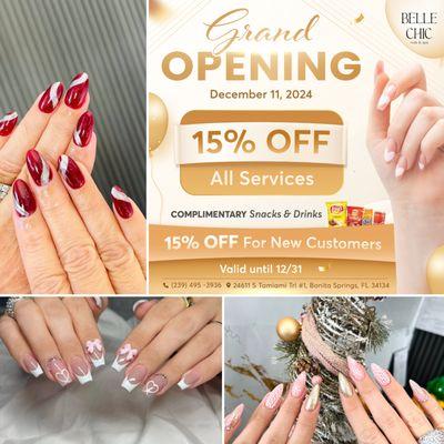 GRAND OPENING: December 11th, 2024 
 Visit us at: 24611 S Tamiami Trail #1, Bonita Springs, FL 34134

 Celebrate with us and enjoy e