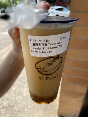 Yakult with Passion Fruit Green Tea