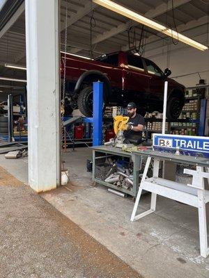 Welding on my new Flowmaster exhaust